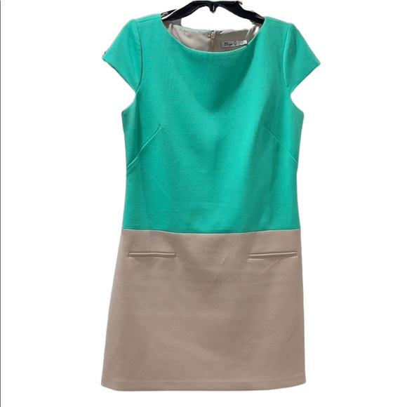Eliza J Colorblock Shift Dress. Size 6 - Picture 3 of 10